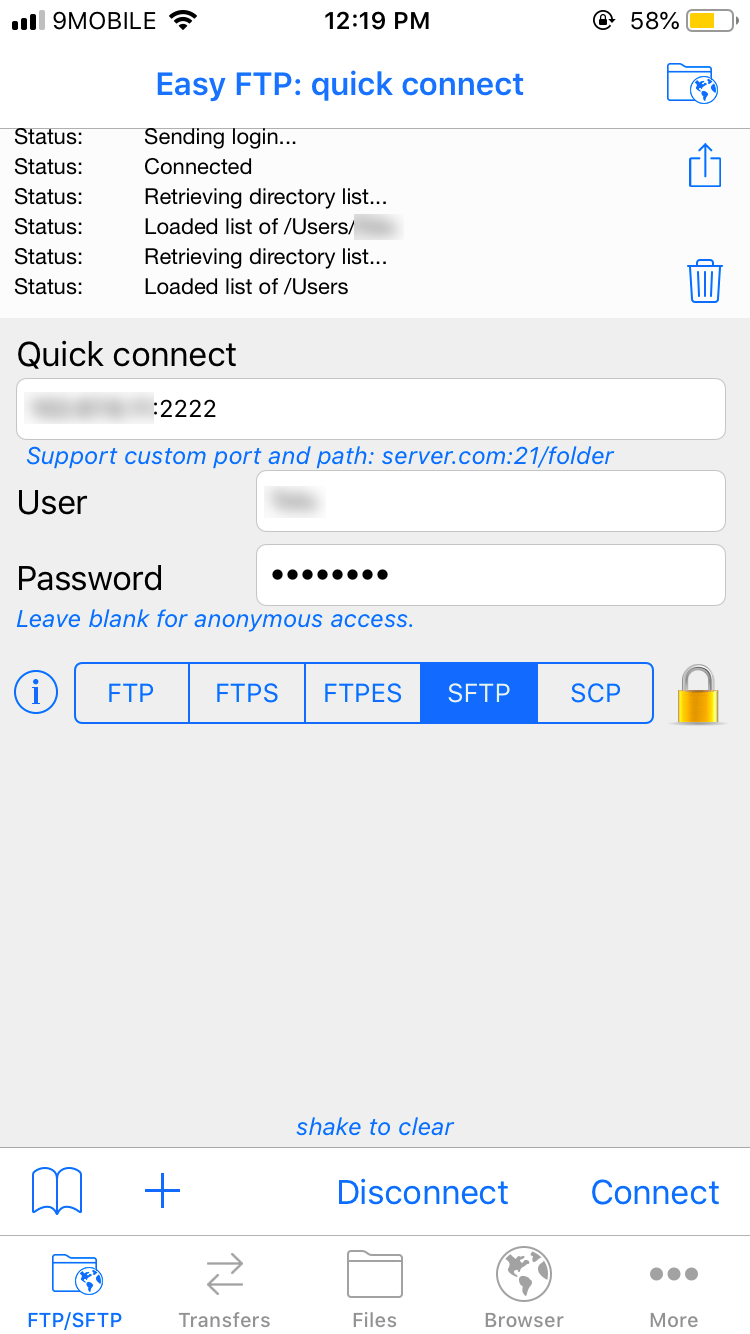 FTP Quick Connect